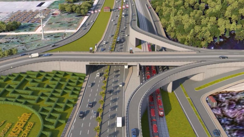 Büyükşehir'den Kenan Şara Köprülü Kavşağına Modern Dokunuş